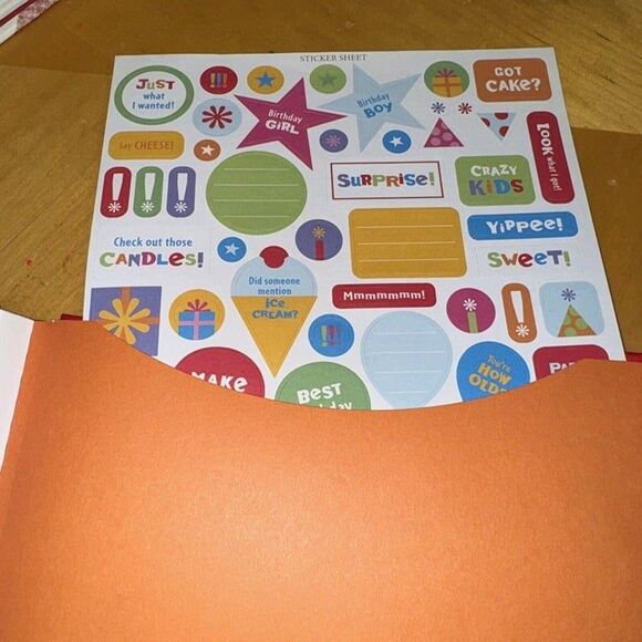 Hallmark My Book Of Birthdays Instant Memory Book Red/Stickers‎ - Picture 3 of 3